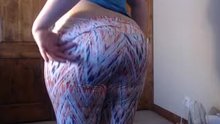 Some bright and cheery leggings and a big pale butt c