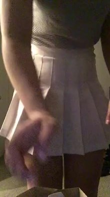 Sexy ass in short skirt