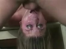 Squirming teen tries to get out of balls deep face fuck but it dosent work (ROUGH&SLOPPY)