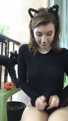 Cute kitty is almost too perky to drop