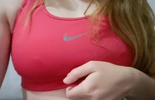 Nothing feels better than letting your tits drop after a hard workout...