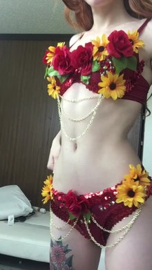 I made some new lingerie to wear, but I love having my tits out so much