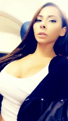 Tits reveal on the plane