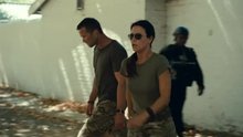 Rhona Mitra in Tight shirt and erect Nipples In Strike back