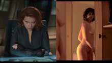 Scarlett Johansson - Clothed vs. Unclothed