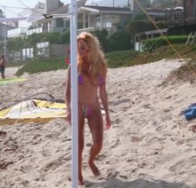 Pamela Anderson in Season 3 of Baywatch, her body saves lives
