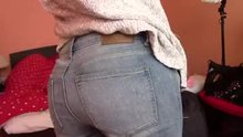 Ass in new jeans and black nails !