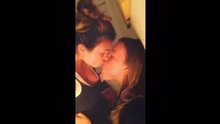 Passionate kissing between friends