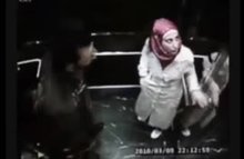 Hijabi getting horny in the elevator