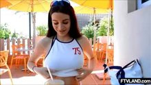 Babe Flashing boobs in public