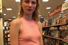 Skinny Girl Gets Naked In A Bookstore