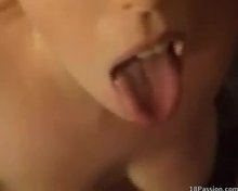 tongue and tits