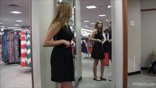 Cosima masturbates on the floor of the fitting room.