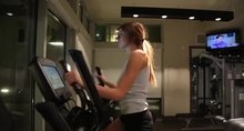 Working out and giving us a sneak peak