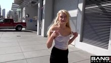 Flashing her titties outside